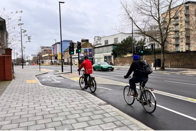 A new section of Cycleway 9 from Kew Bridge to Watermans Park opened earlier this year