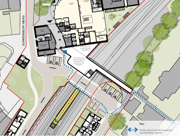 Designs showing how new lift would be accessed