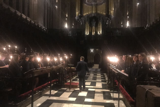 The choir in the chapel at King's College 