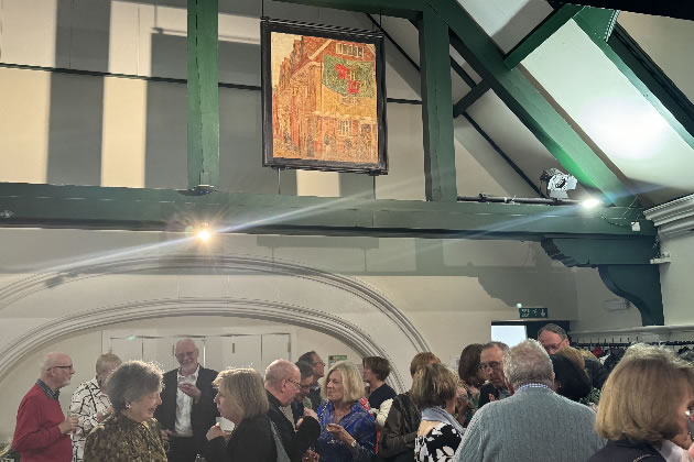 The unveiling of the sign in its new home took place during the Bedford Park Society's members' party 