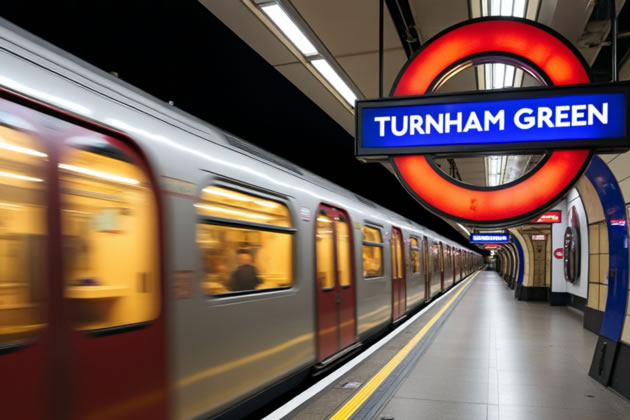 A visualisation of Turnham Green Station in the future