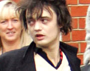 Pete Doherty at Ealing magistrates court